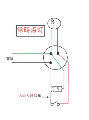 パイロットランプ常時点灯